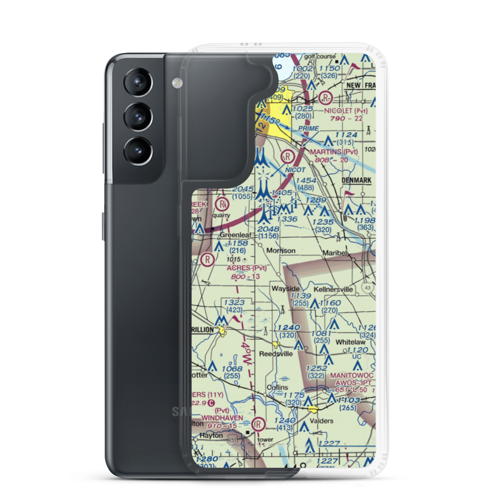 Otto-Gibbons Airport (WS31) VFR Sectional Samsung Case Samsung Galaxy S21 model shown