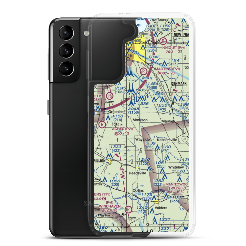 Otto-Gibbons Airport (WS31) VFR Sectional Samsung Case Samsung Galaxy S21 Plus model shown