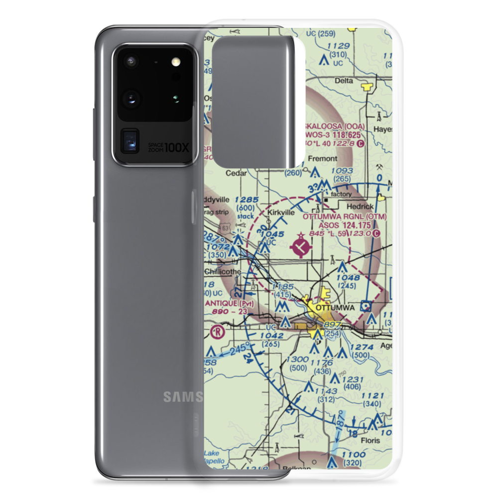 Ottumwa Regional Airport (OTM) VFR Sectional Samsung Case Samsung Galaxy S20 Ultra model shown