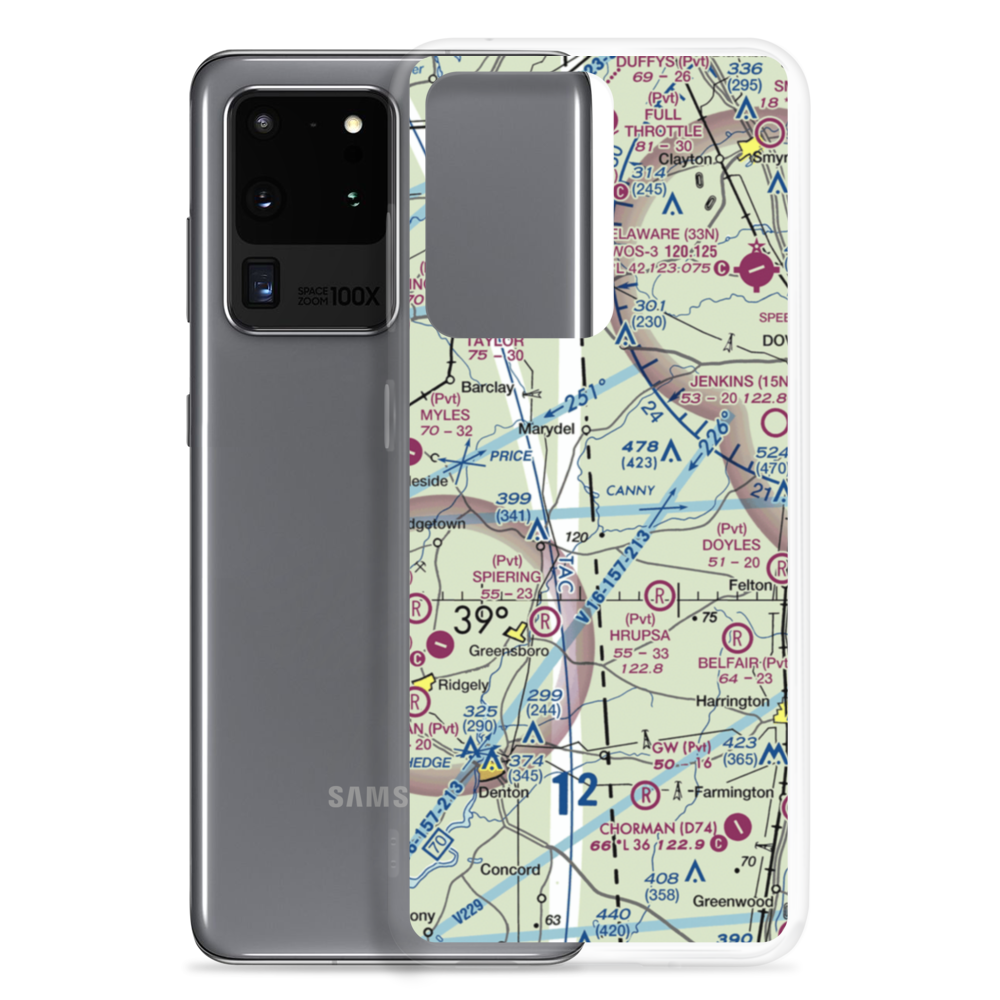 Our Domain Airport (7MD0) VFR Sectional Samsung Case Samsung Galaxy S20 Ultra model shown