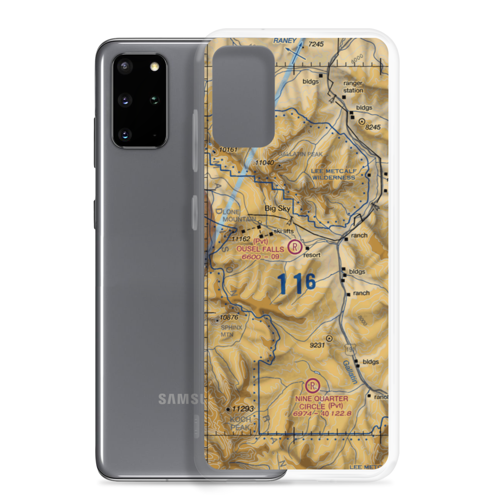 Ousel Falls Airport (MT94) VFR Sectional Samsung Case Samsung Galaxy S20 Plus model shown