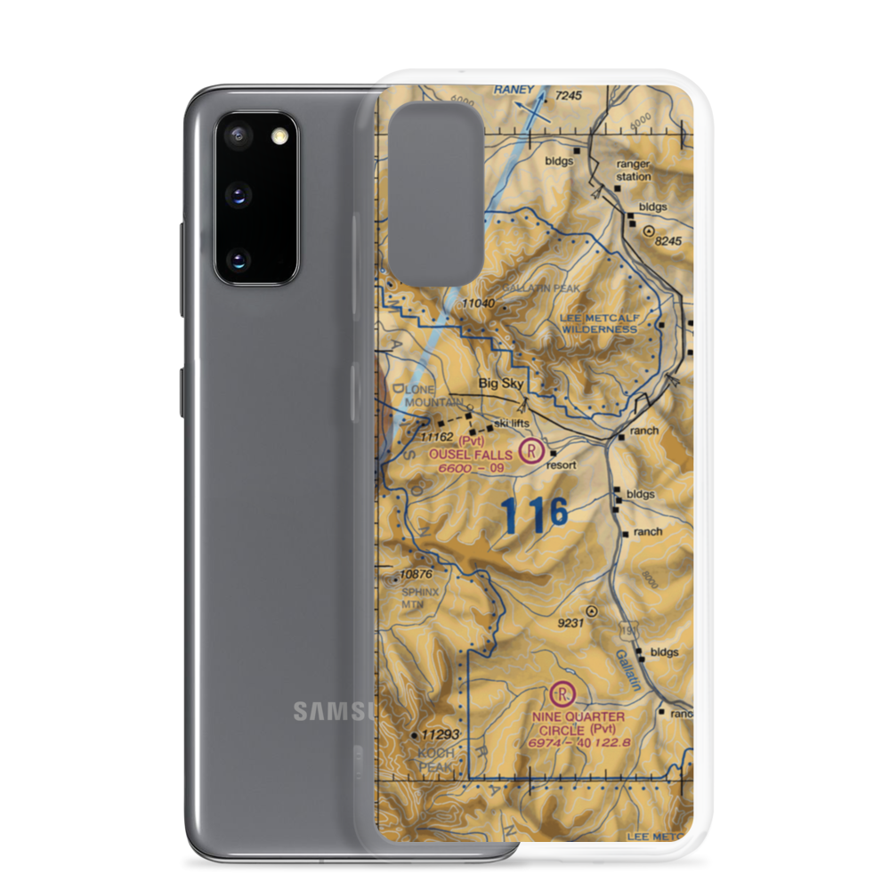 Ousel Falls Airport (MT94) VFR Sectional Samsung Case Samsung Galaxy S20 model shown