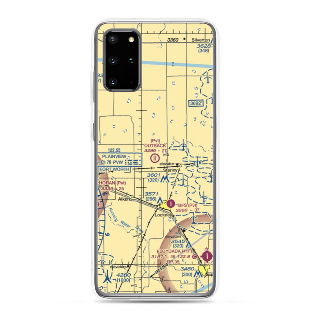 Outback Airport (5XS7) VFR Sectional Samsung Case Samsung Galaxy S20 Plus model shown