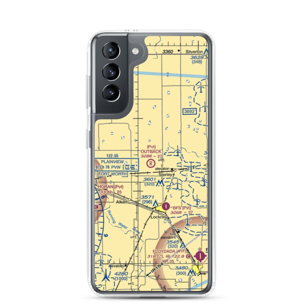Outback Airport (5XS7) VFR Sectional Samsung Case Samsung Galaxy S21 model shown