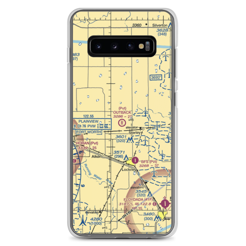 Outback Airport (5XS7) VFR Sectional Samsung Case Samsung Galaxy S10+ model shown