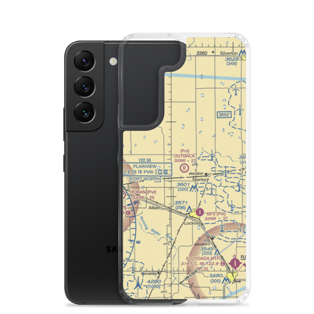 Outback Airport (5XS7) VFR Sectional Samsung Case Samsung Galaxy S22 model shown