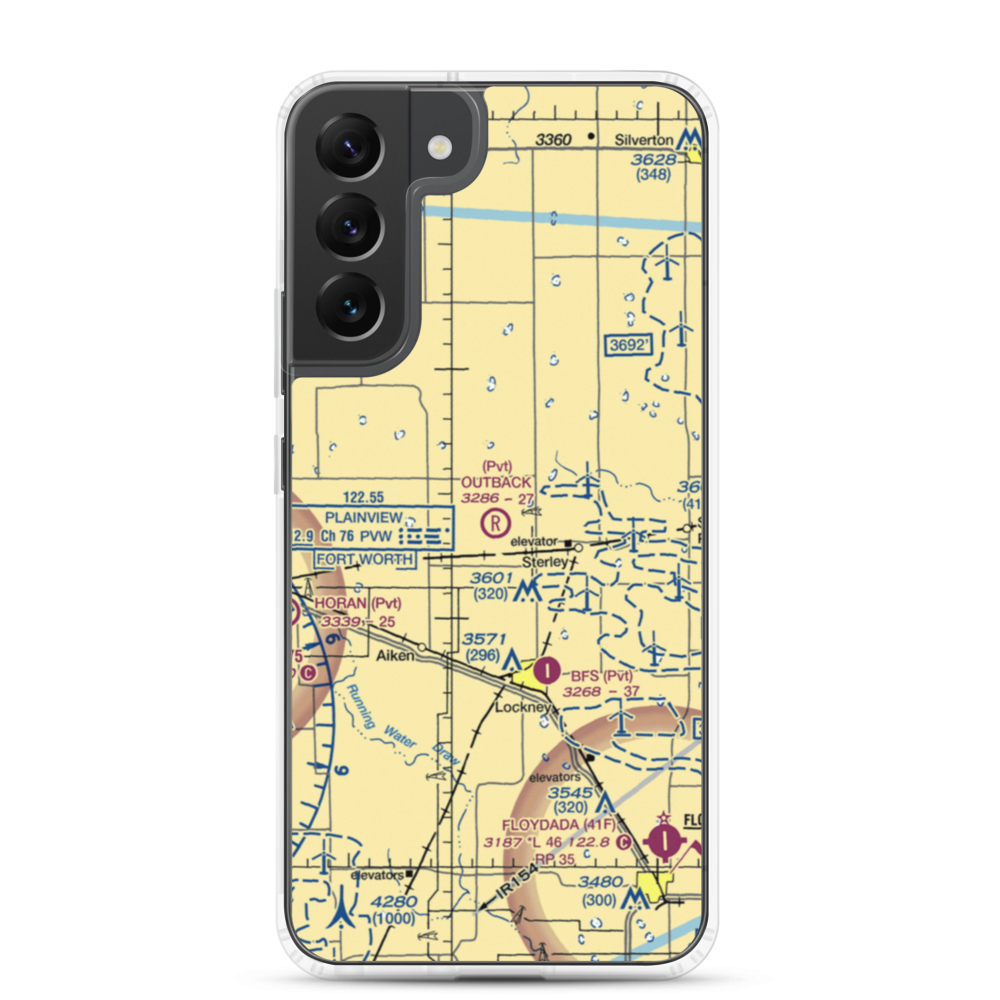 Outback Airport (5XS7) VFR Sectional Samsung Case Samsung Galaxy S22 Plus model shown