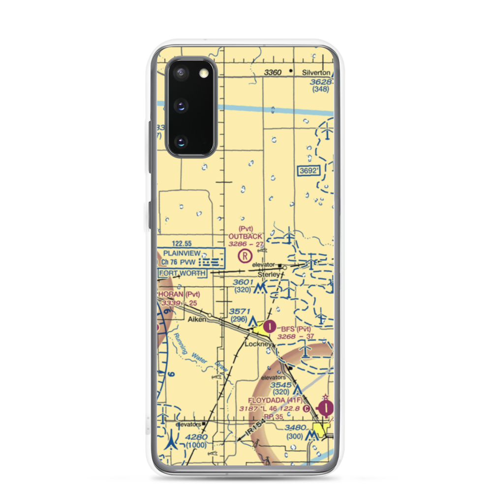 Outback Airport (5XS7) VFR Sectional Samsung Case Samsung Galaxy S20 model shown