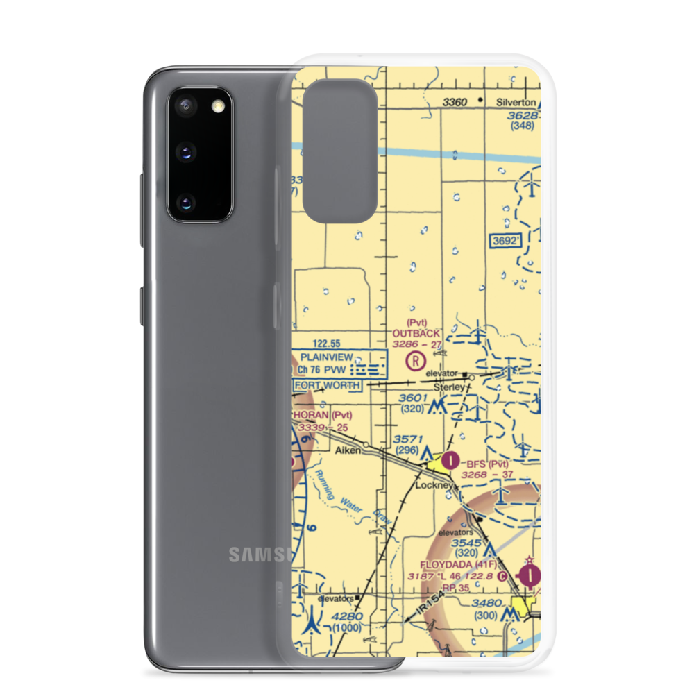 Outback Airport (5XS7) VFR Sectional Samsung Case Samsung Galaxy S20 model shown