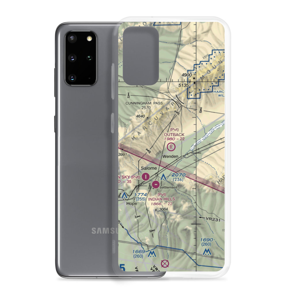 Outback Ranch Airstrip (AZ01) VFR Sectional Samsung Case Samsung Galaxy S20 Plus model shown