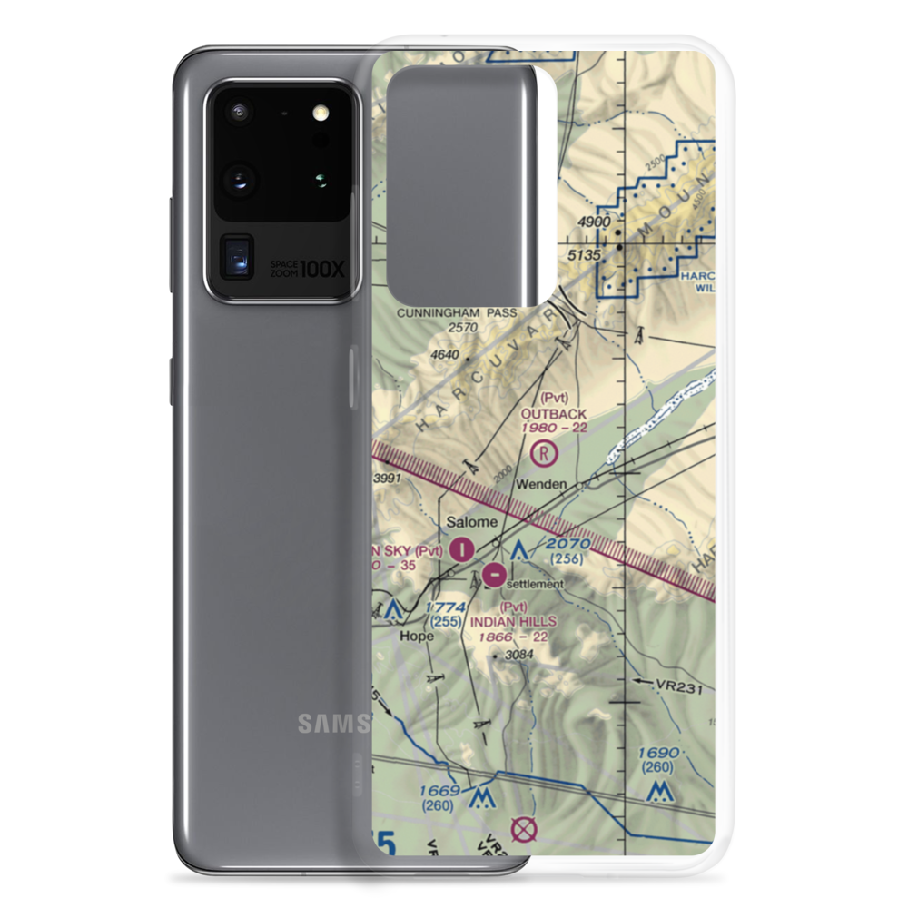 Outback Ranch Airstrip (AZ01) VFR Sectional Samsung Case Samsung Galaxy S20 Ultra model shown