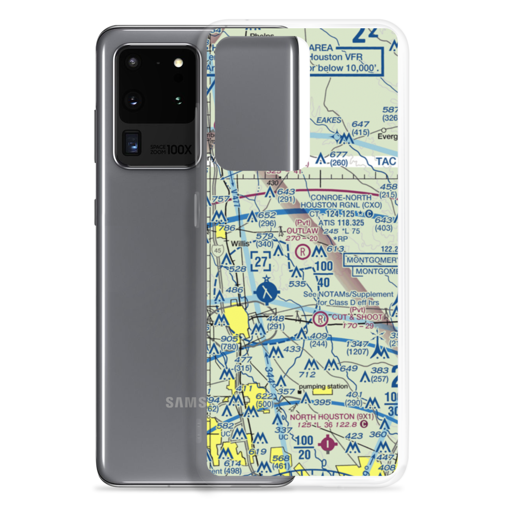 Outlaw Flyers Airport (16XS) VFR Sectional Samsung Case Samsung Galaxy S20 Ultra model shown