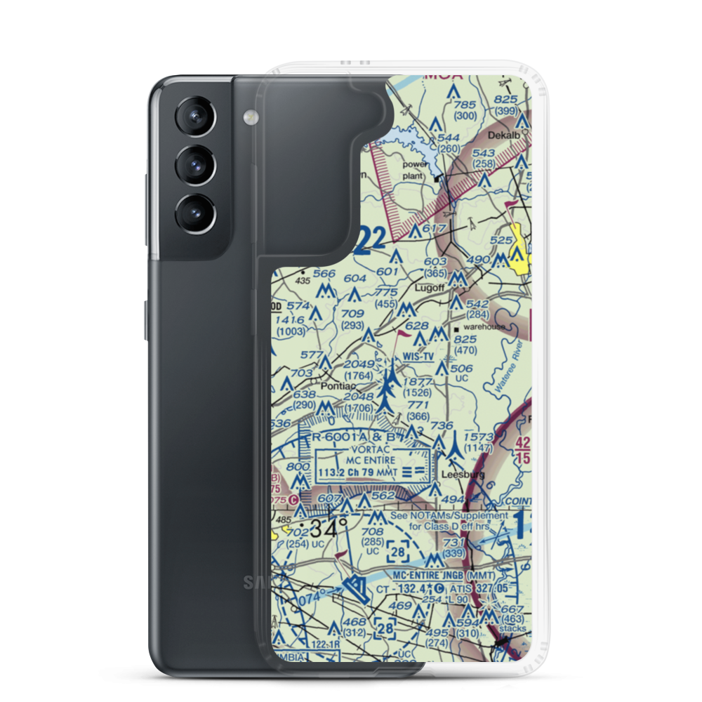 Over the Hill Airport (12SC) VFR Sectional Samsung Case Samsung Galaxy S21 model shown