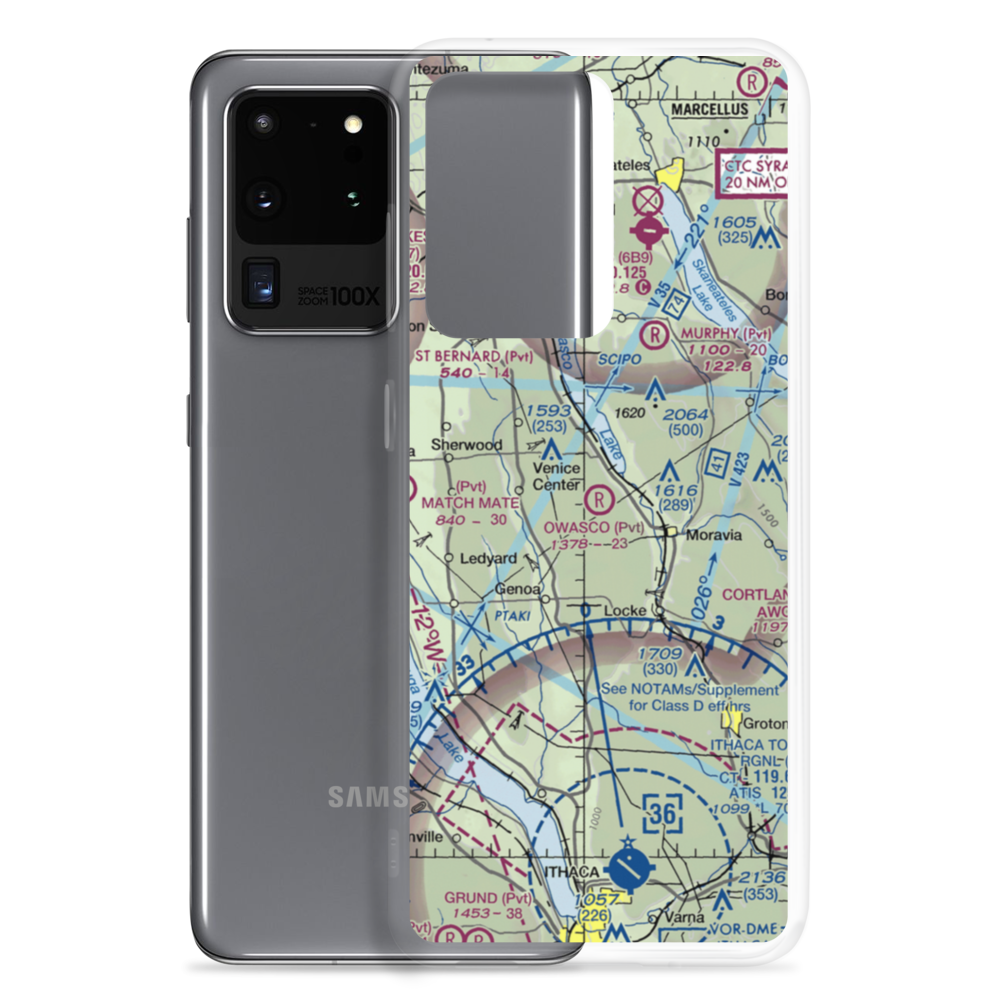Owasco Airport (92NK) VFR Sectional Samsung Case Samsung Galaxy S20 Ultra model shown