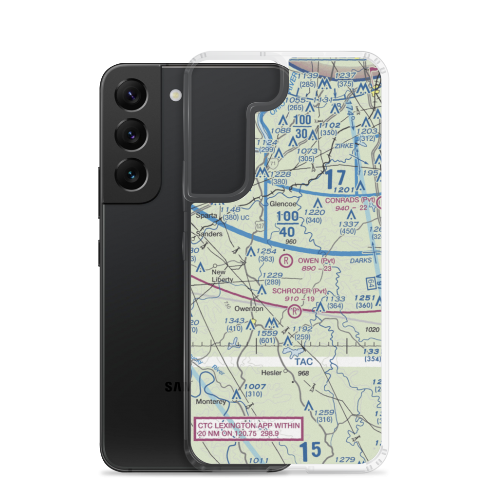 Owen Air Park (0KY0) VFR Sectional Samsung Case Samsung Galaxy S22 model shown