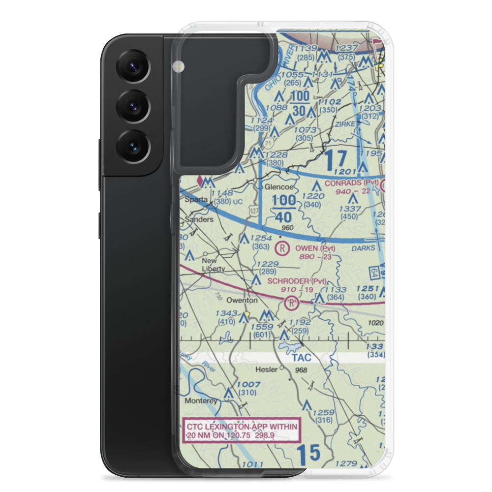 Owen Air Park (0KY0) VFR Sectional Samsung Case Samsung Galaxy S22 Plus model shown