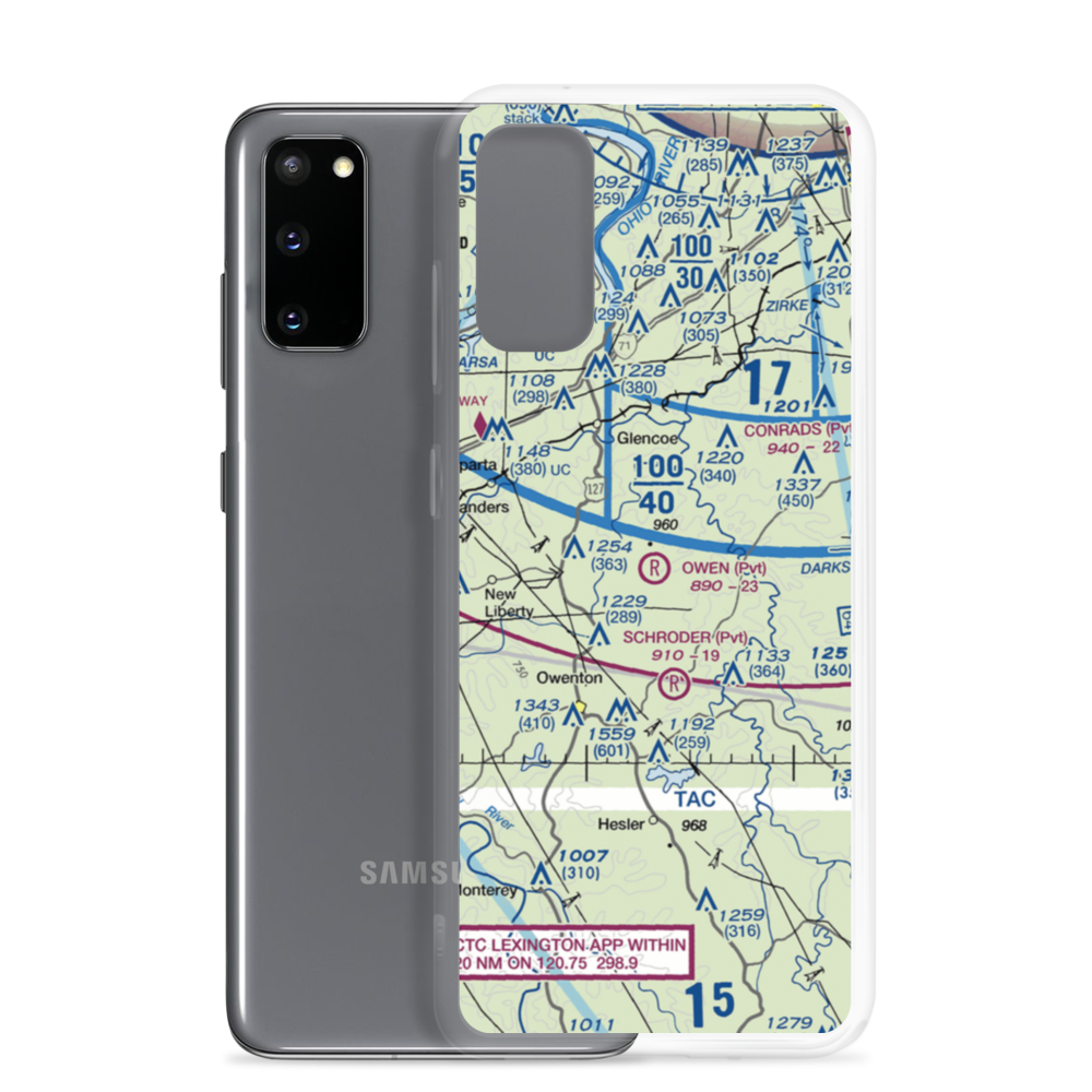 Owen Air Park (0KY0) VFR Sectional Samsung Case Samsung Galaxy S20 model shown