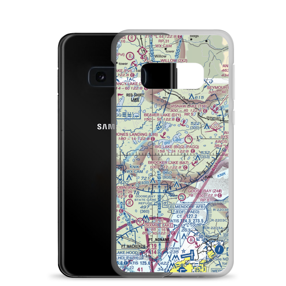 Owen Field (20AK) VFR Sectional Samsung Case Samsung Galaxy S10e model shown