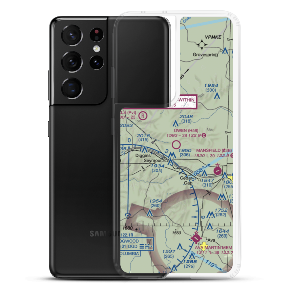 Owen Field (H58) VFR Sectional Samsung Case Samsung Galaxy S21 Ultra model shown