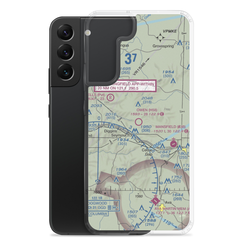 Owen Field (H58) VFR Sectional Samsung Case Samsung Galaxy S22 Plus model shown