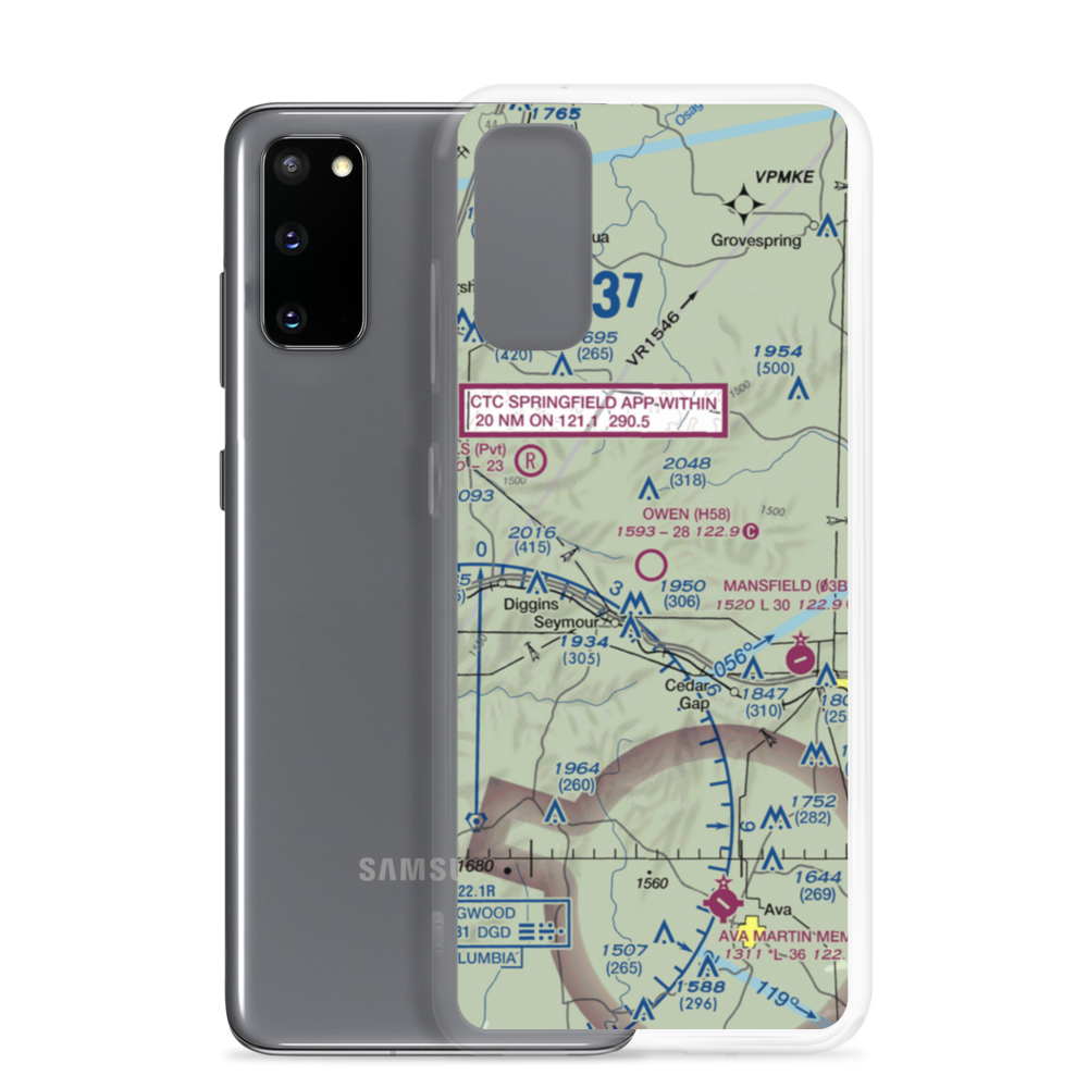 Owen Field (H58) VFR Sectional Samsung Case Samsung Galaxy S20 model shown