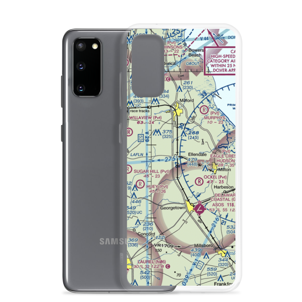 Owens Field (DE12) VFR Sectional Samsung Case Samsung Galaxy S20 model shown