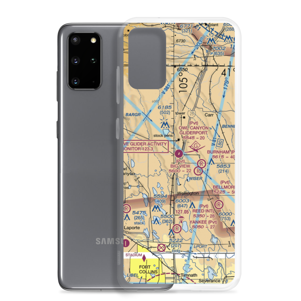 Owl Canyon Gliderport (4CO2) VFR Sectional Samsung Case Samsung Galaxy S20 Plus model shown