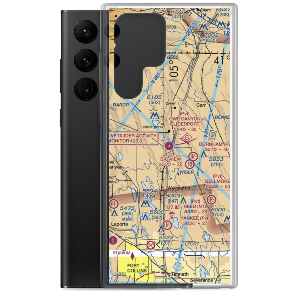 Owl Canyon Gliderport (4CO2) VFR Sectional Samsung Case Samsung Galaxy S22 Ultra model shown