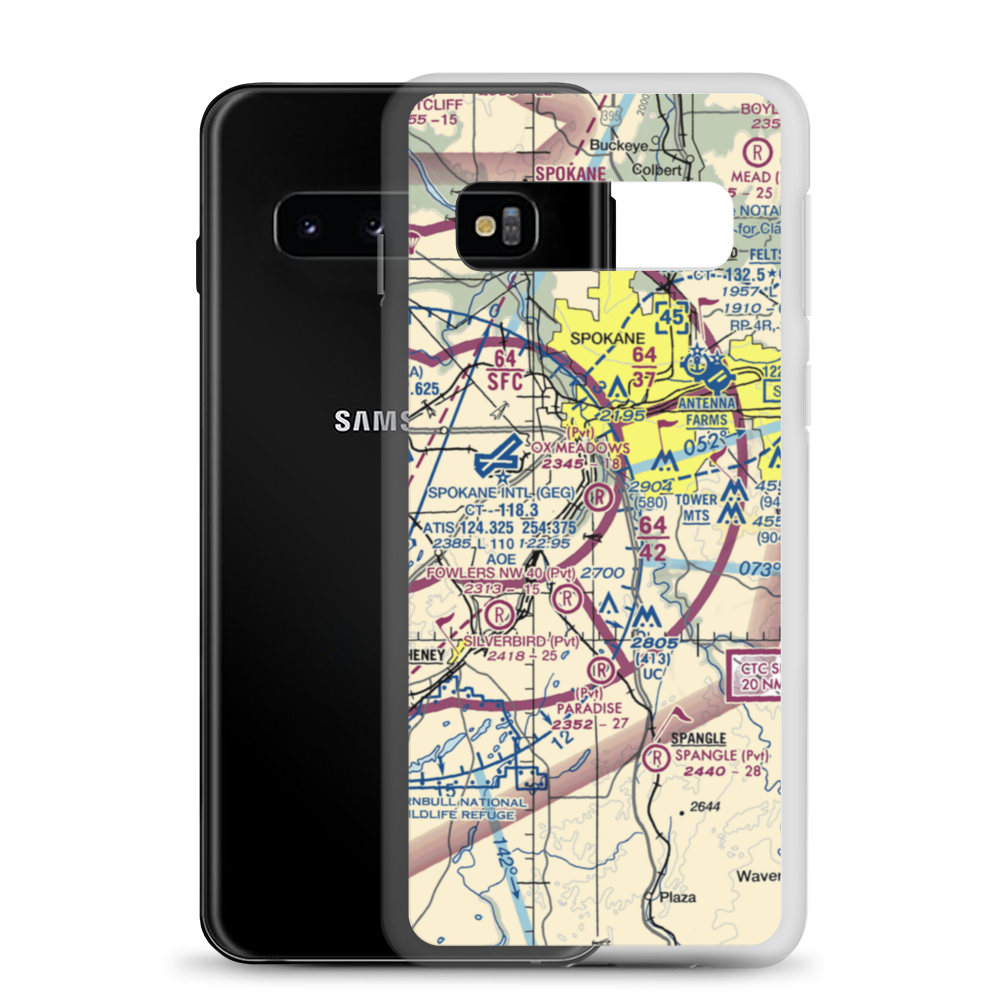 Ox Meadows Airport (04WA) VFR Sectional Samsung Case Samsung Galaxy S10 model shown
