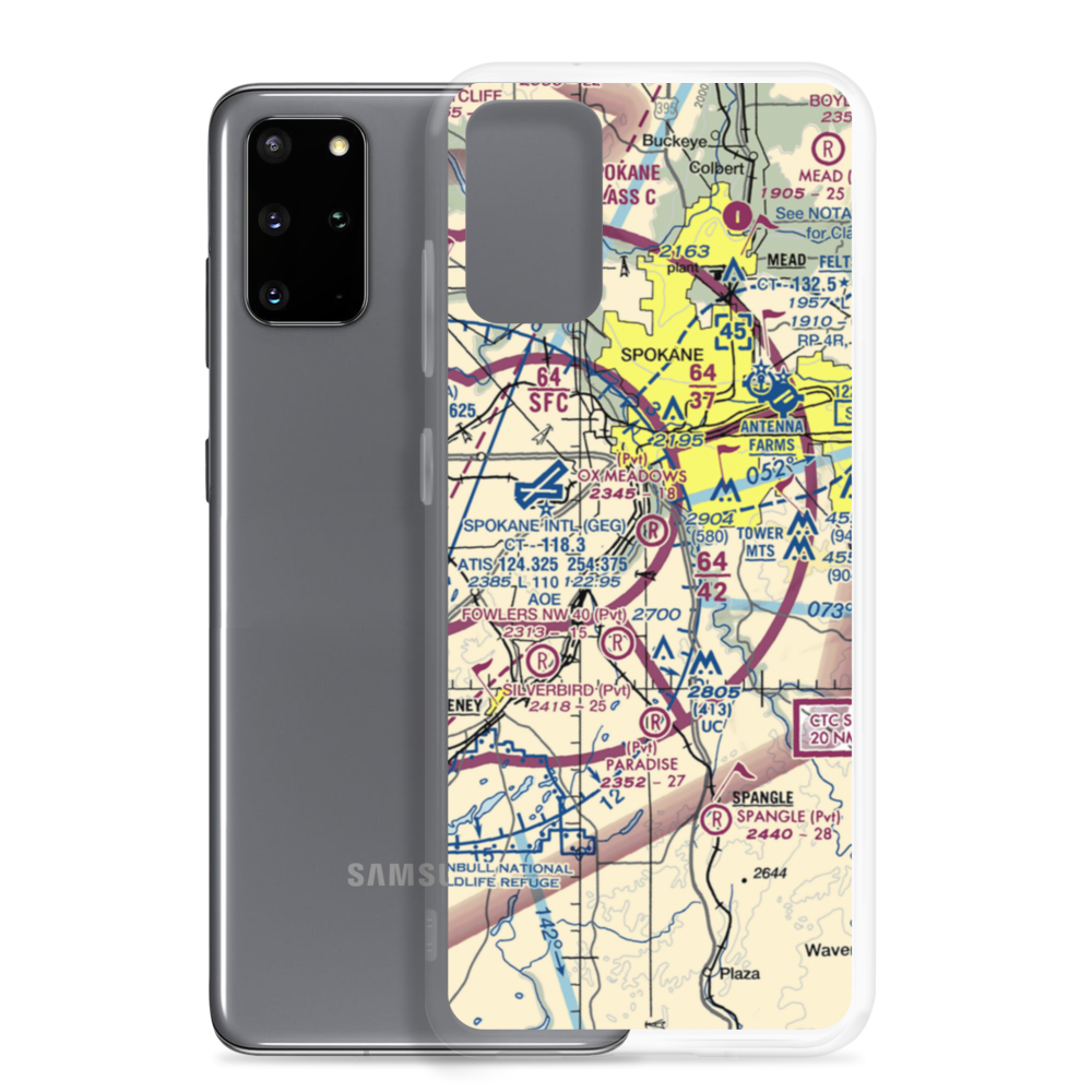 Ox Meadows Airport (04WA) VFR Sectional Samsung Case Samsung Galaxy S20 Plus model shown
