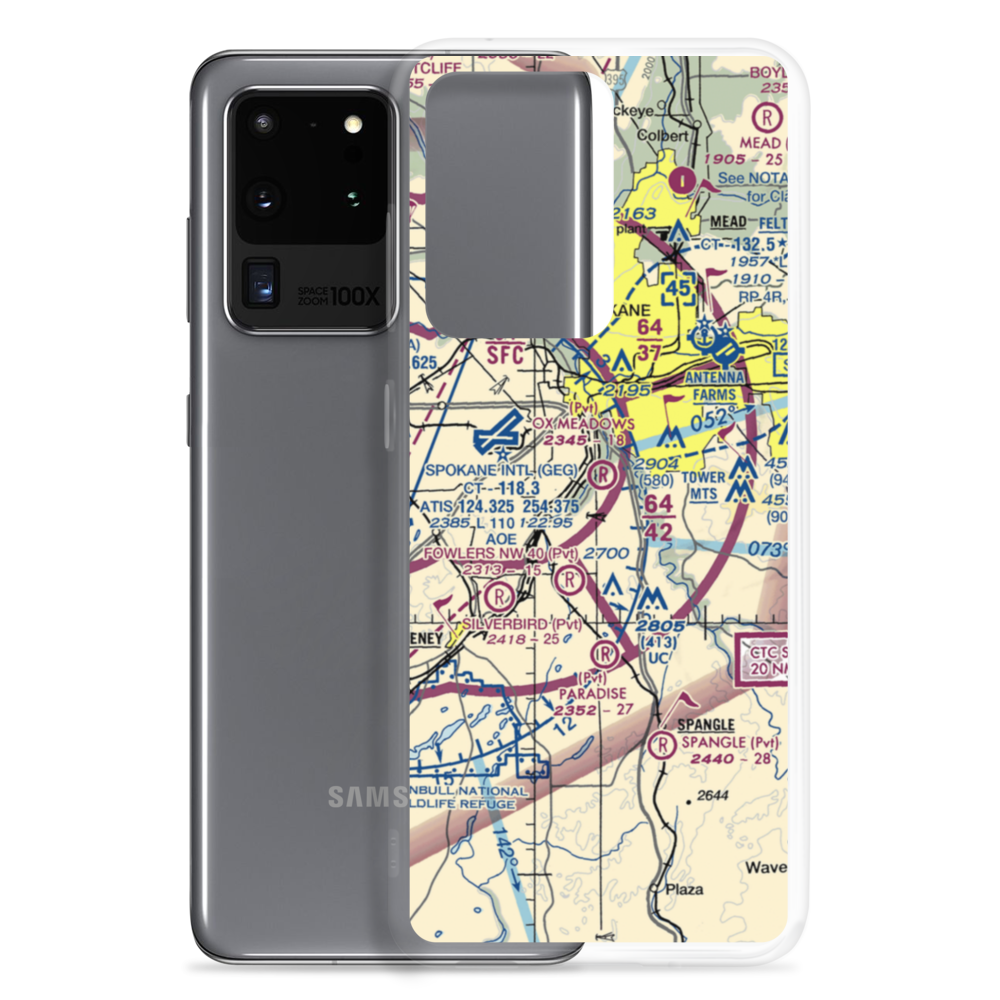 Ox Meadows Airport (04WA) VFR Sectional Samsung Case Samsung Galaxy S20 Ultra model shown