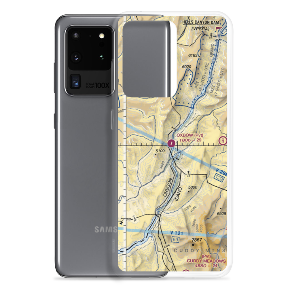 Oxbow Airport (OR12) VFR Sectional Samsung Case Samsung Galaxy S20 Ultra model shown