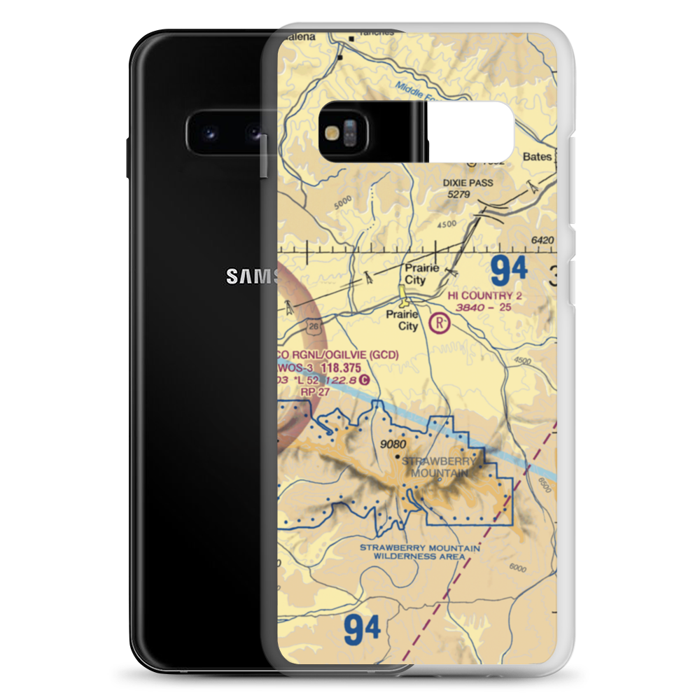 Oxbow Ranch Airport (OR17) VFR Sectional Samsung Case Samsung Galaxy S10+ model shown