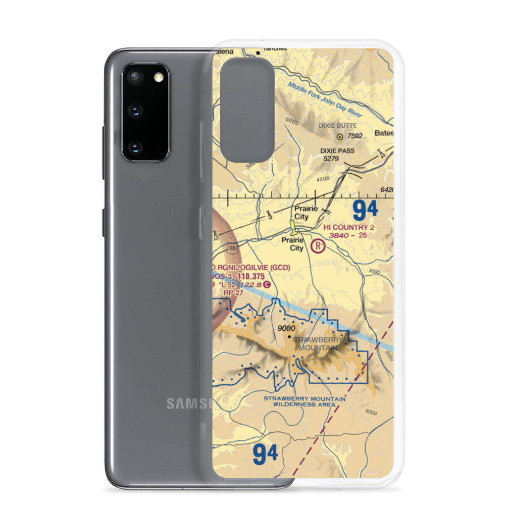 Oxbow Ranch Airport (OR17) VFR Sectional Samsung Case Samsung Galaxy S20 model shown