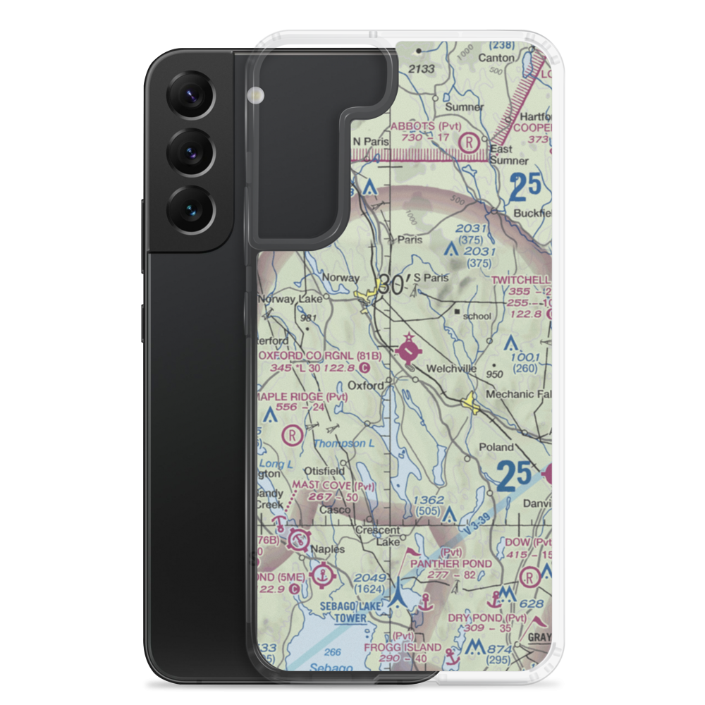 Oxford County Regional Airport (81B) VFR Sectional Samsung Case Samsung Galaxy S22 Plus model shown