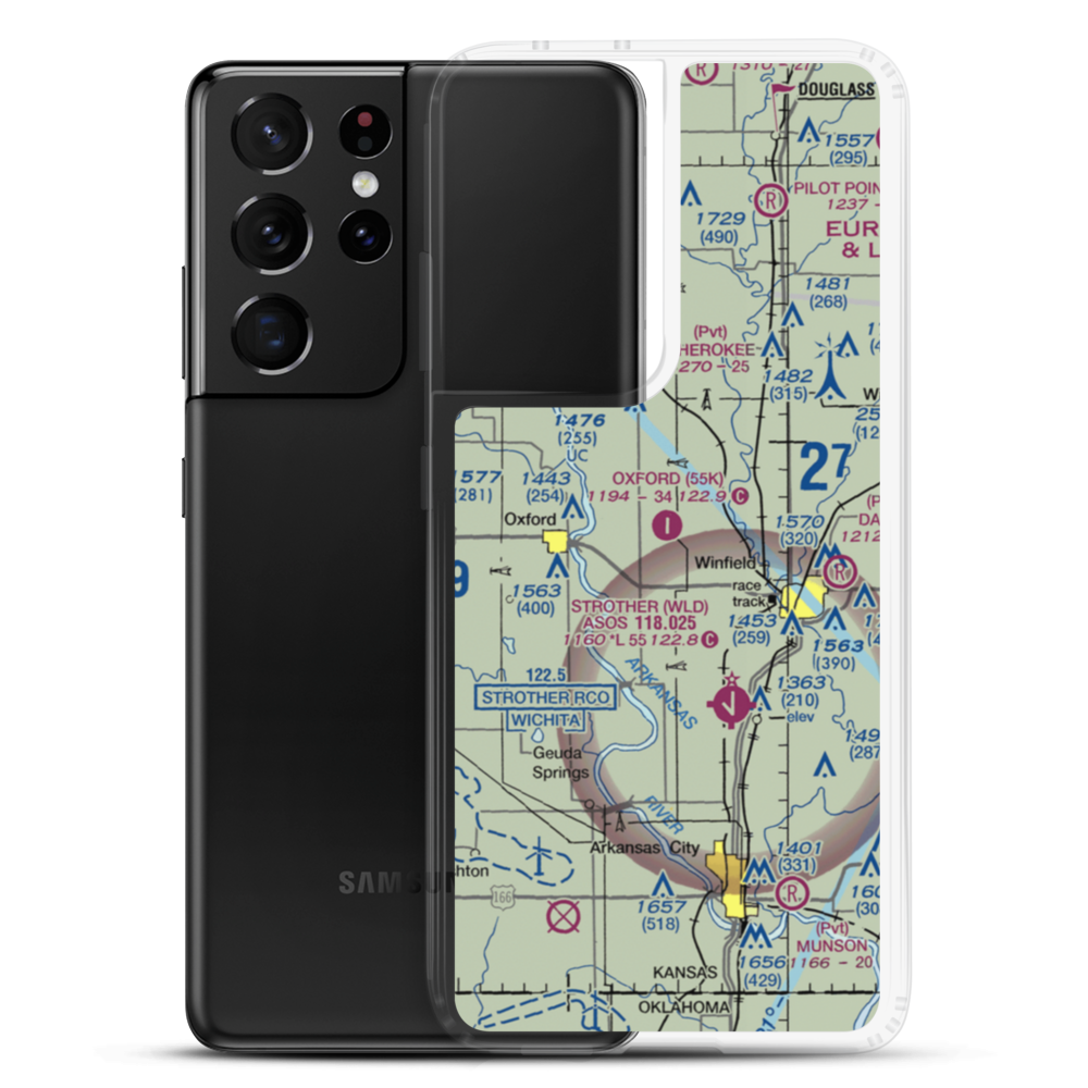 Oxford Municipal Airport (55K) VFR Sectional Samsung Case Samsung Galaxy S21 Ultra model shown