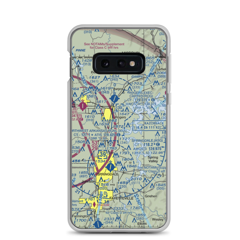 Ozark Aerodrome (AR11) VFR Sectional Samsung Case Samsung Galaxy S10e model shown