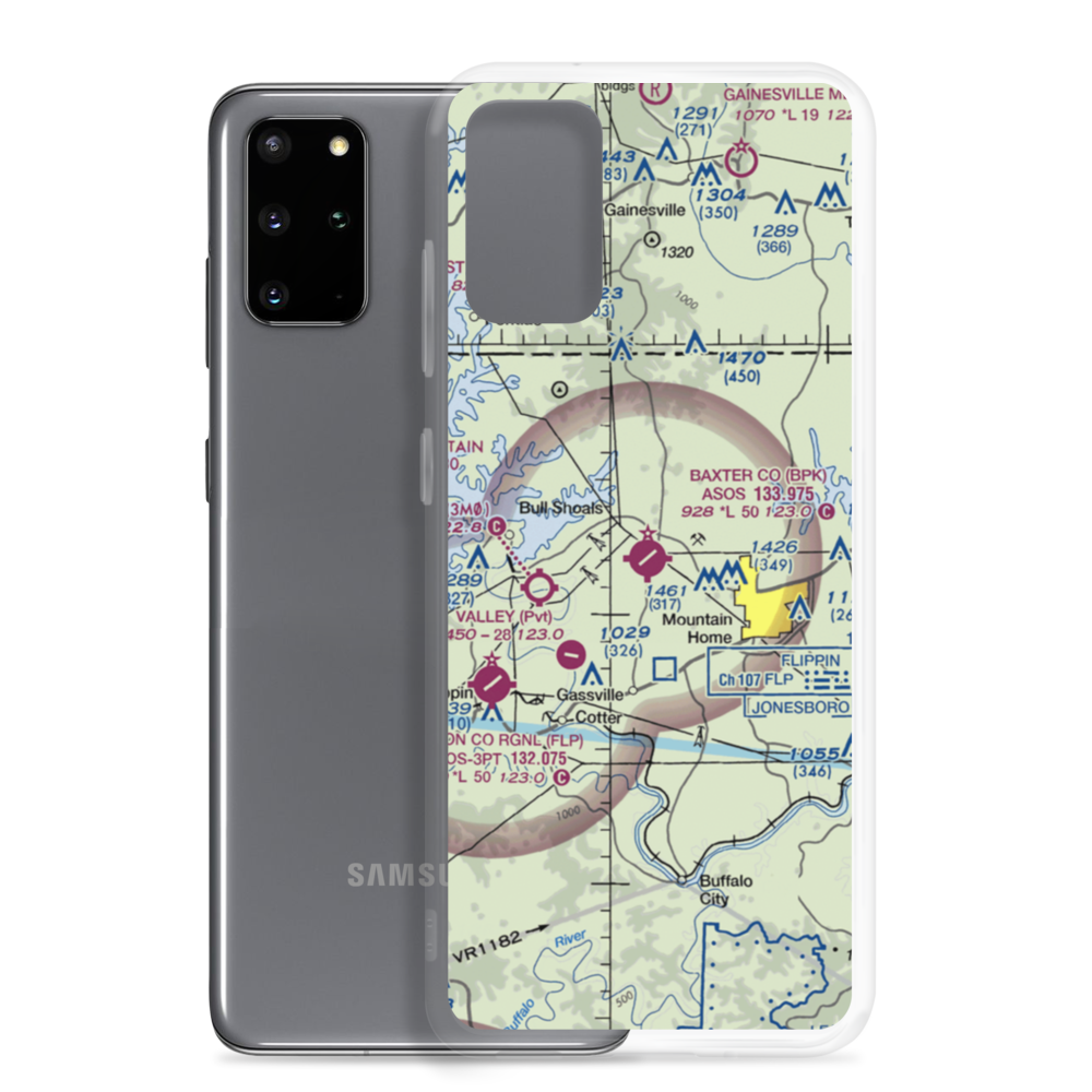 Ozark Regional Airport (BPK) VFR Sectional Samsung Case Samsung Galaxy S20 Plus model shown