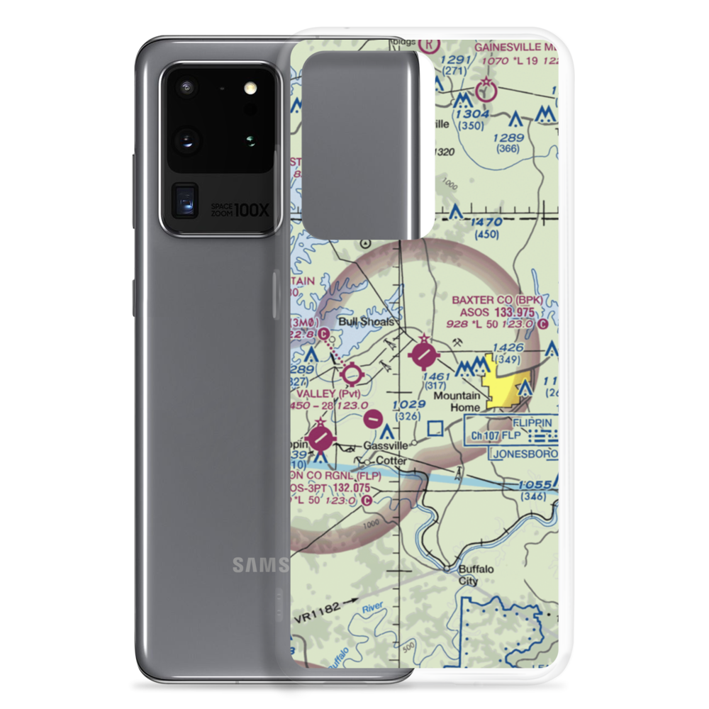 Ozark Regional Airport (BPK) VFR Sectional Samsung Case Samsung Galaxy S20 Ultra model shown