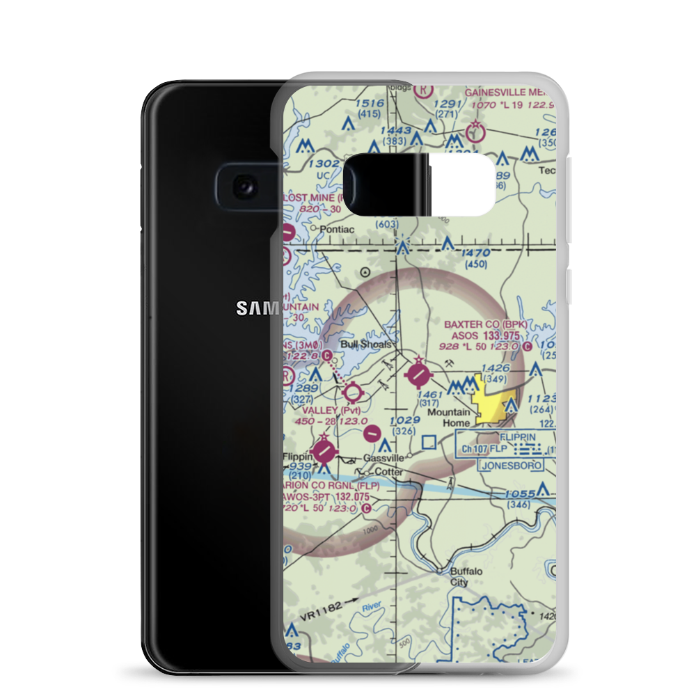 Ozark Regional Airport (BPK) VFR Sectional Samsung Case Samsung Galaxy S10e model shown