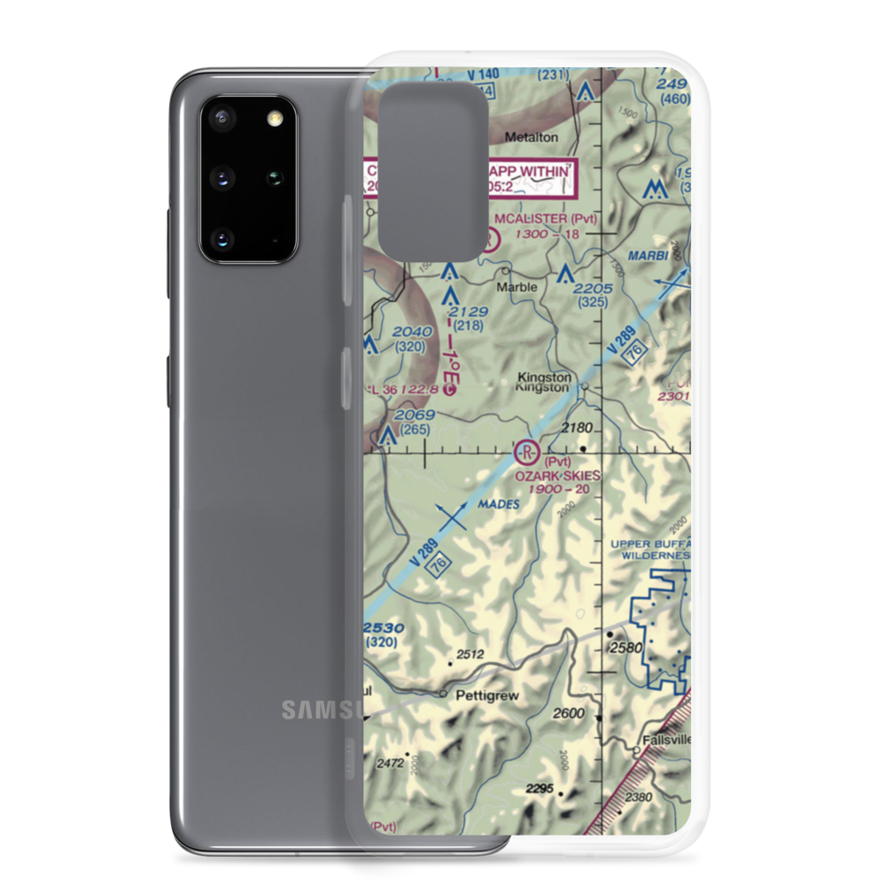 Ozark Skies Airpark (05AR) VFR Sectional Samsung Case Samsung Galaxy S20 Plus model shown