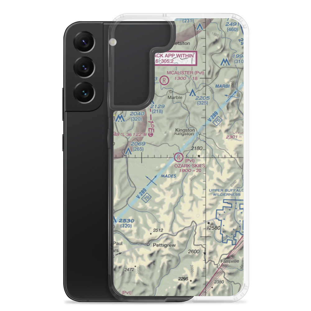 Ozark Skies Airpark (05AR) VFR Sectional Samsung Case Samsung Galaxy S22 Plus model shown