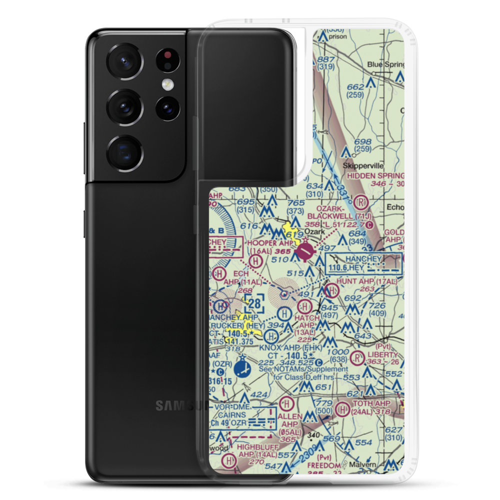 Ozark-Blackwell Field (71J) VFR Sectional Samsung Case Samsung Galaxy S21 Ultra model shown