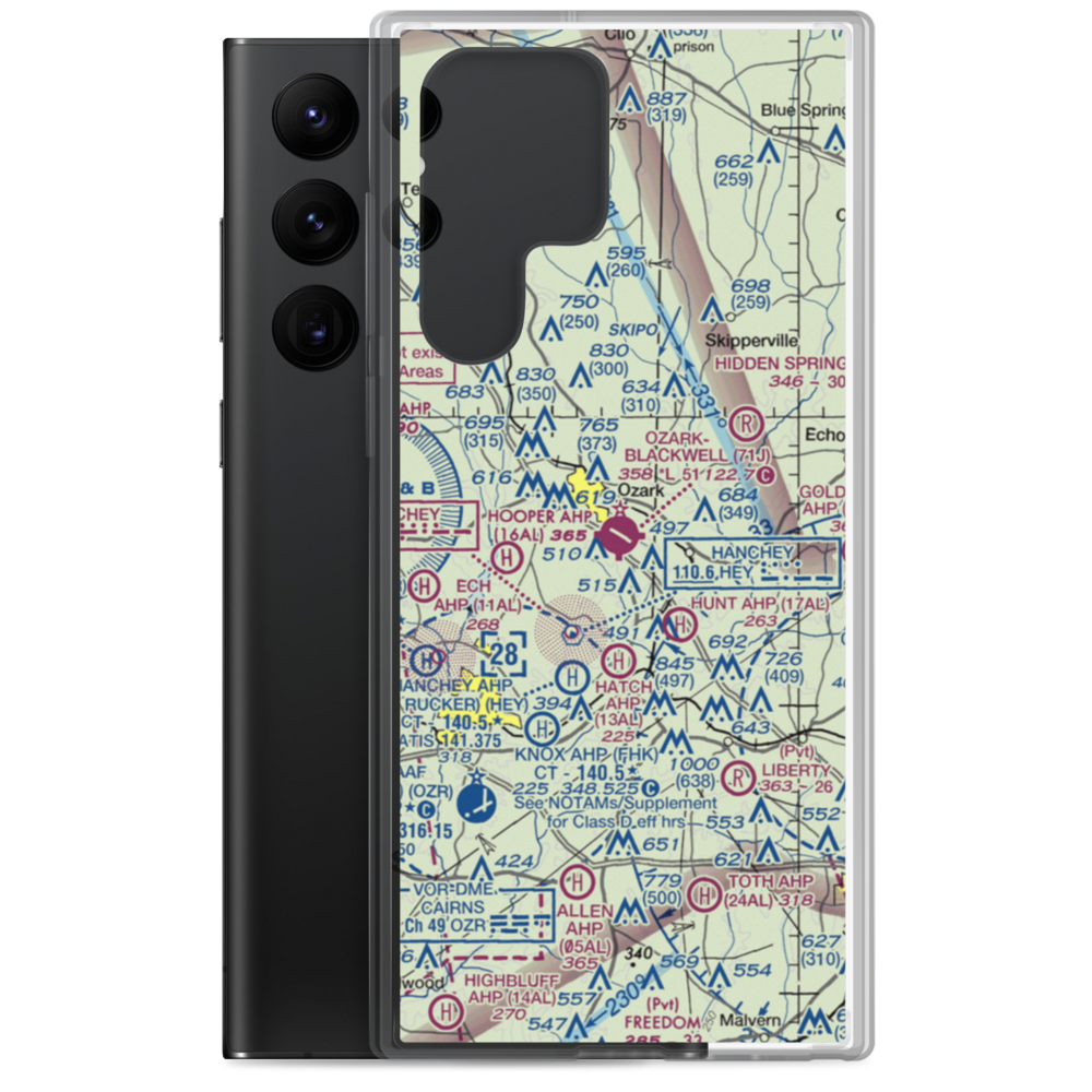 Ozark-Blackwell Field (71J) VFR Sectional Samsung Case Samsung Galaxy S22 Ultra model shown
