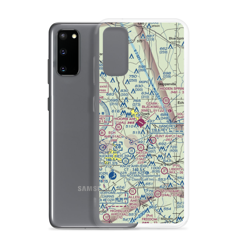 Ozark-Blackwell Field (71J) VFR Sectional Samsung Case Samsung Galaxy S20 model shown