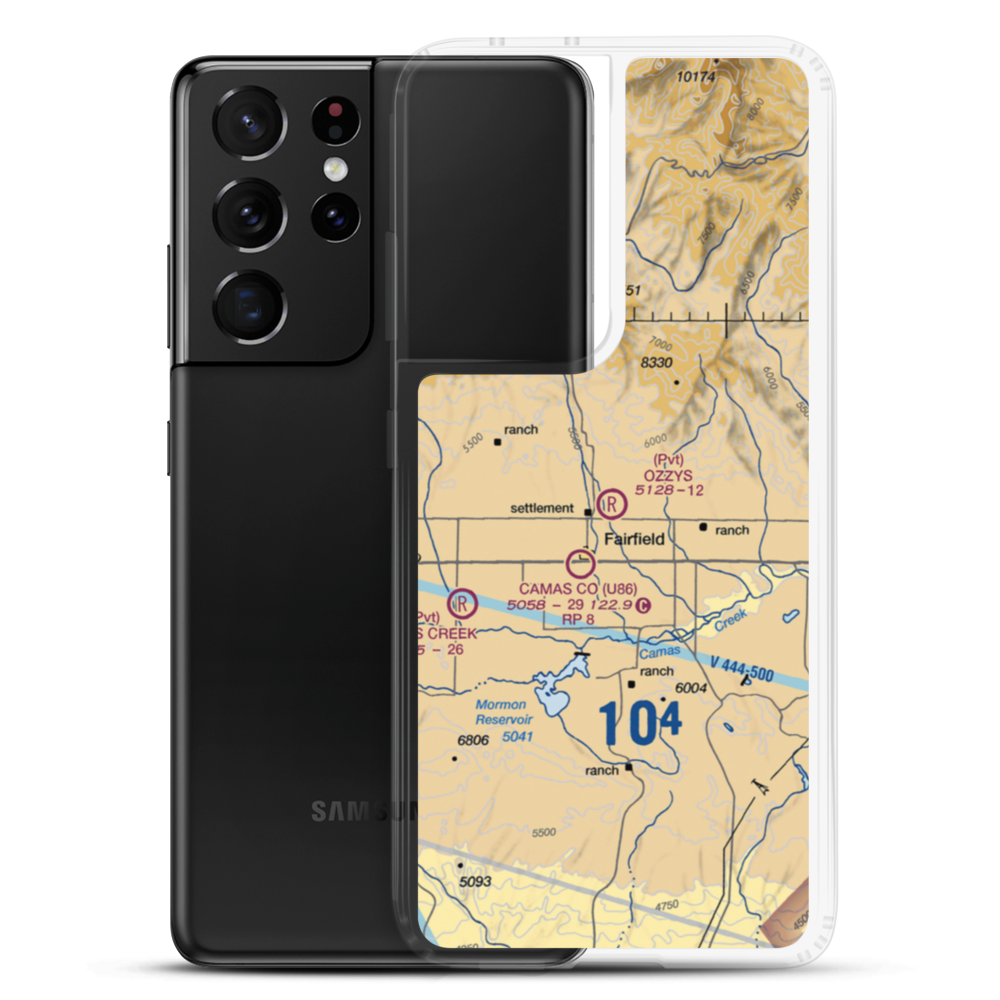 Ozzy's Airport (33ID) VFR Sectional Samsung Case Samsung Galaxy S21 Ultra model shown