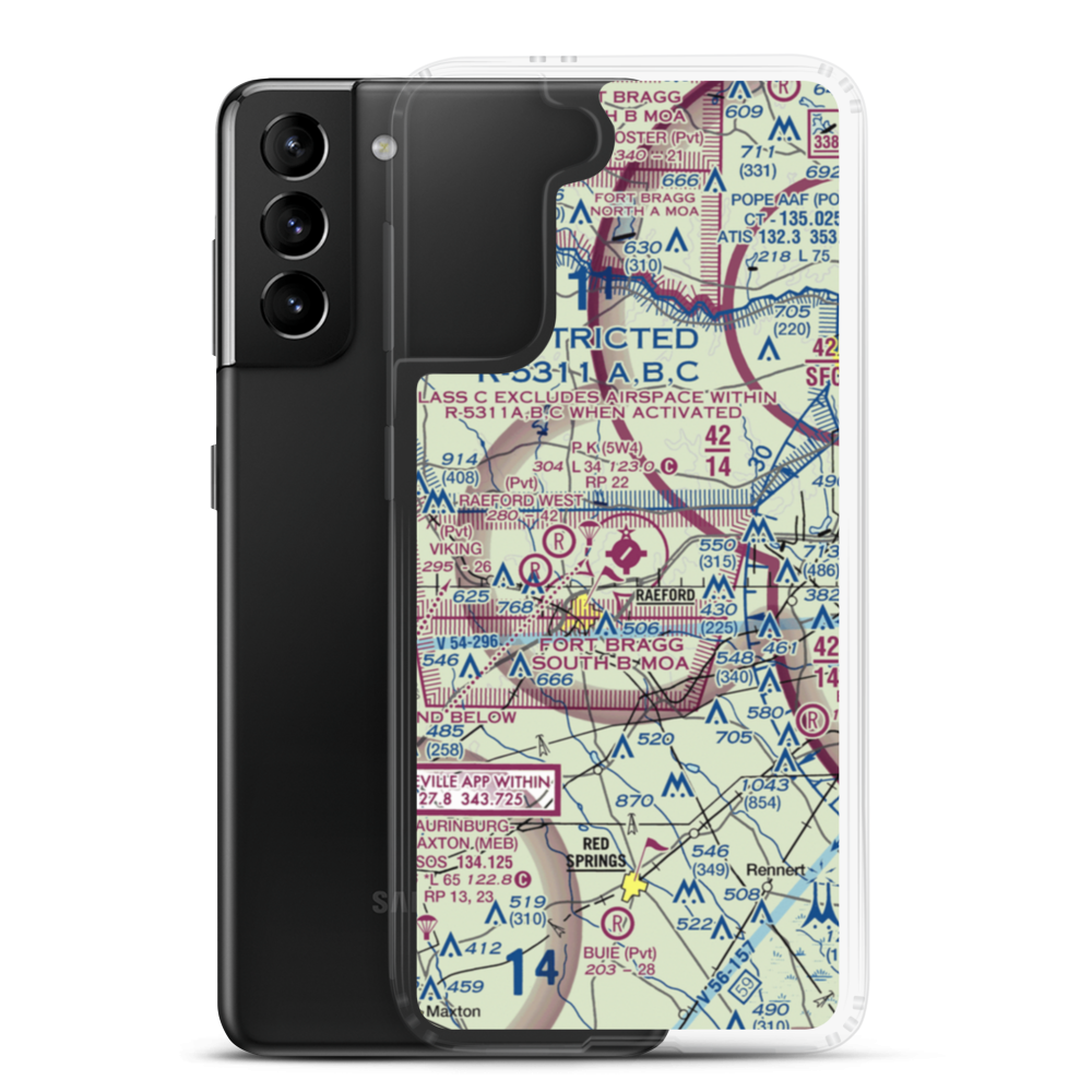 P K Airpark (5W4) VFR Sectional Samsung Case Samsung Galaxy S21 Plus model shown