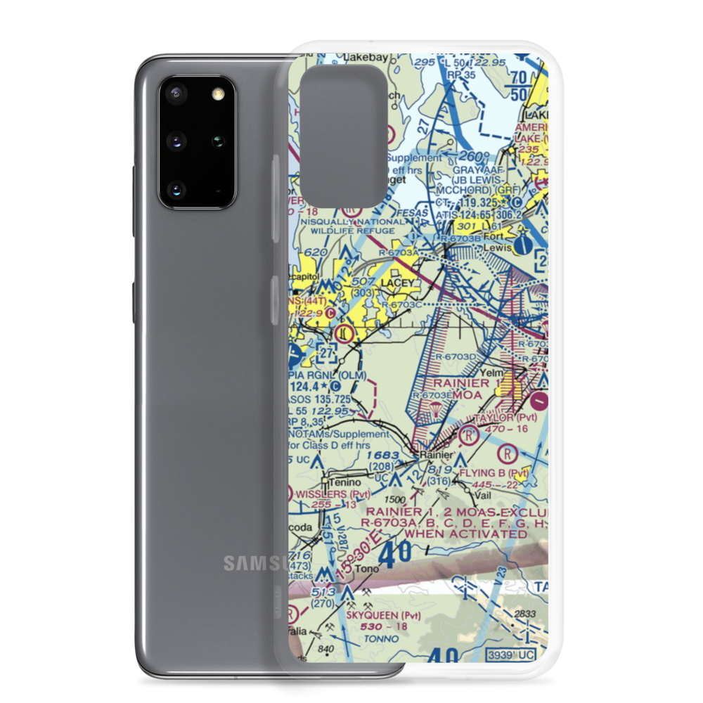 P-L Ranch Airport (08WA) VFR Sectional Samsung Case Samsung Galaxy S20 Plus model shown