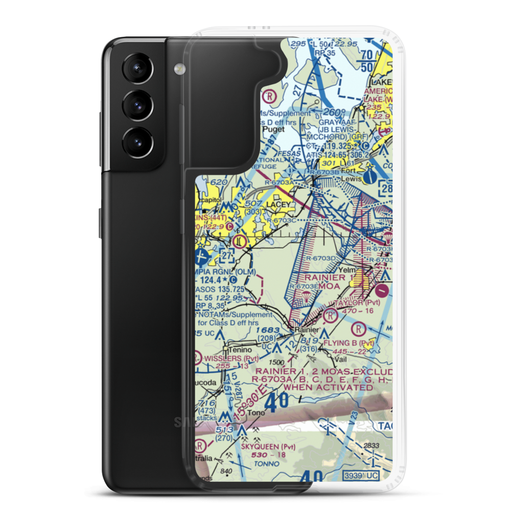 P-L Ranch Airport (08WA) VFR Sectional Samsung Case Samsung Galaxy S21 Plus model shown