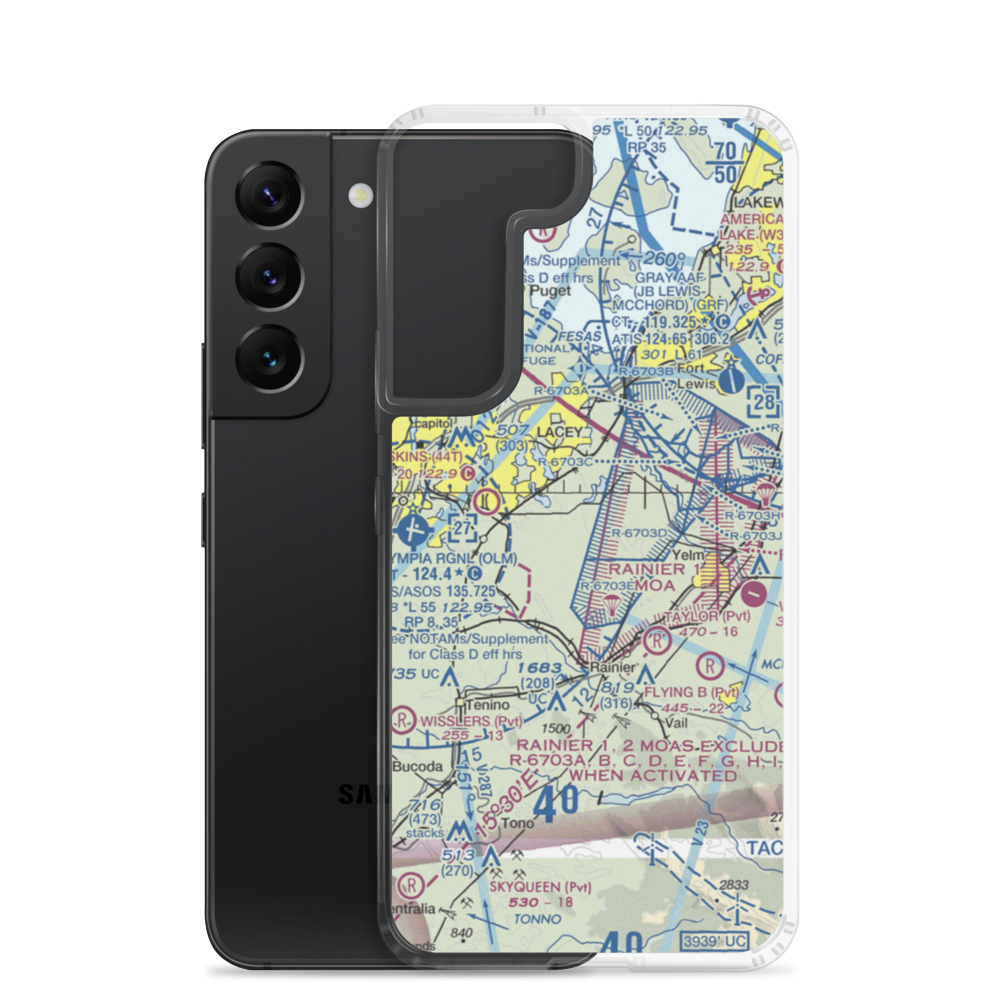 P-L Ranch Airport (08WA) VFR Sectional Samsung Case Samsung Galaxy S22 model shown